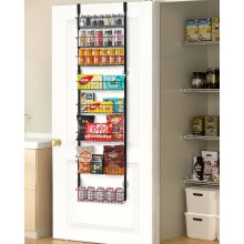 VEVOR Estante de Almacenamiento para Puerta 8 Niveles 42 x 18 x 164 cm, Negro