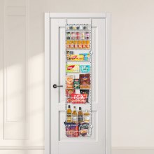 VEVOR Estante de Almacenamiento para Puerta 9 Niveles 42 x 18 x 195 cm, Blanco