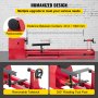 VEVOR Torno para Madera 375 W Torno de Madera Profesional 220V 60Hz Torno para Madera con Variador de Velocidad Color Rojo con Llaves y Cinceles