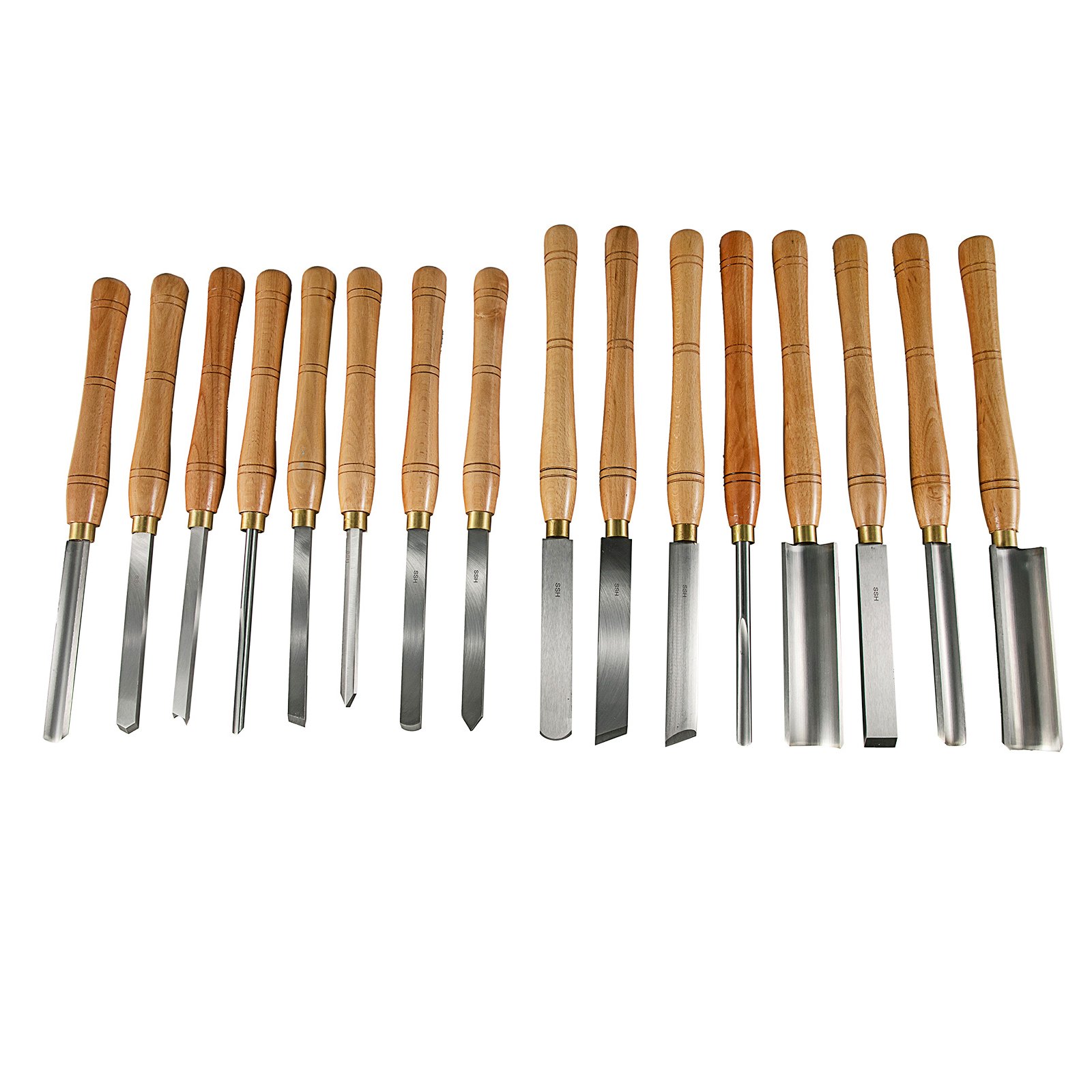 Cinceles Y Gubias De Torno De Madera X16 Acero Hss Para Tornear Madera Con Mango