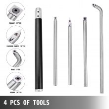 VEVOR Tornos para metal, madera, cuchillas de 4 uds., Trabajo con cinceles de torneado