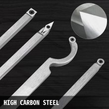 VEVOR Herramientas de Torneado de Madera para Torno de Carburo, 4 pcs Reemplazables, Formones para Madera, Herramientas de Torno de Carburo, Herramientas de Torno para Aficionados a la Artesanía