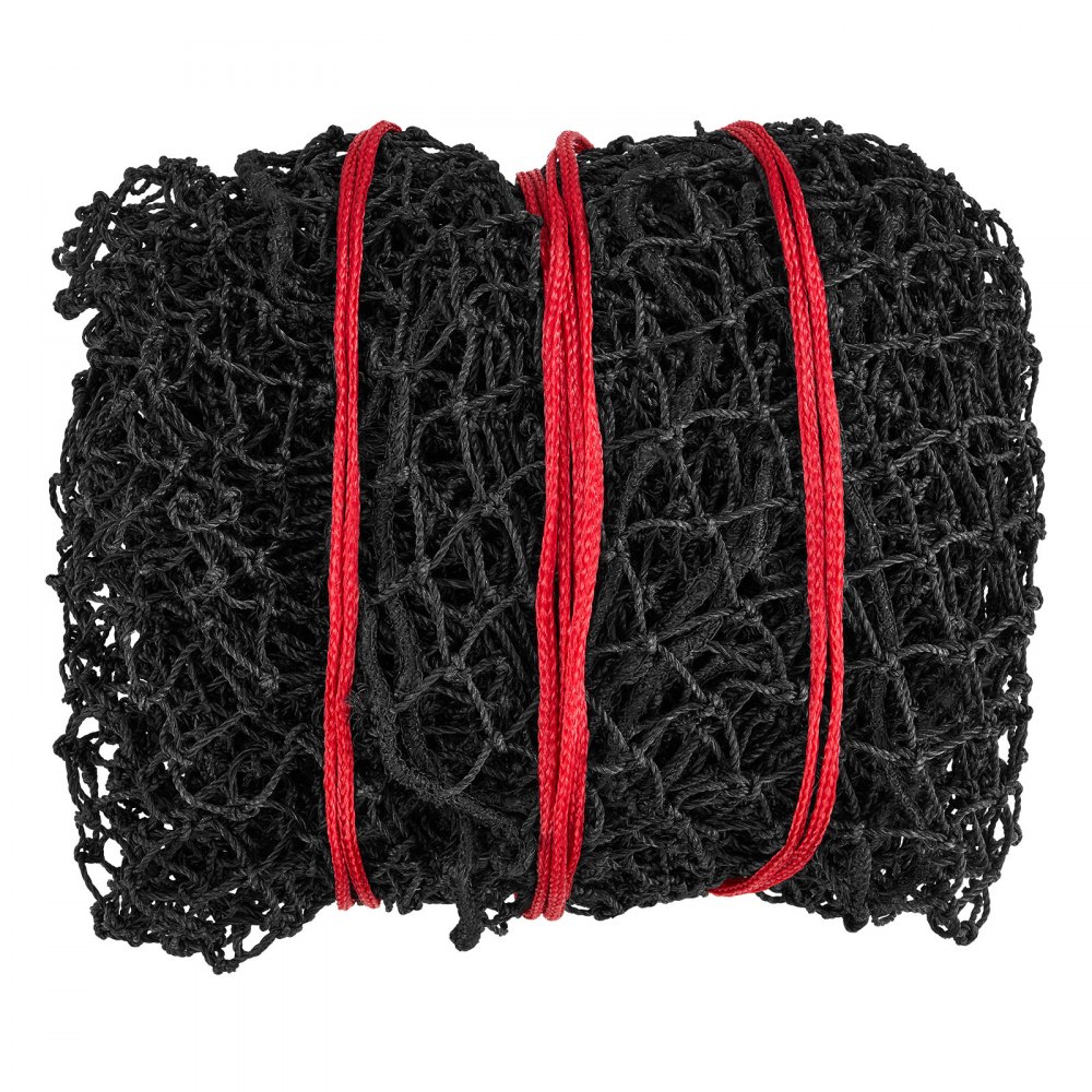 VEVOR Red para Pacas Redondas de Alimentación Lenta a Caballos, 1,5 x 1,5 x 1,5 m, Agujeros 44,45 x 44,45 mm, PE, Diseño Reforzado con Nudos, con Bridas, Lanzadera de Aguja y Cordel de Reparación