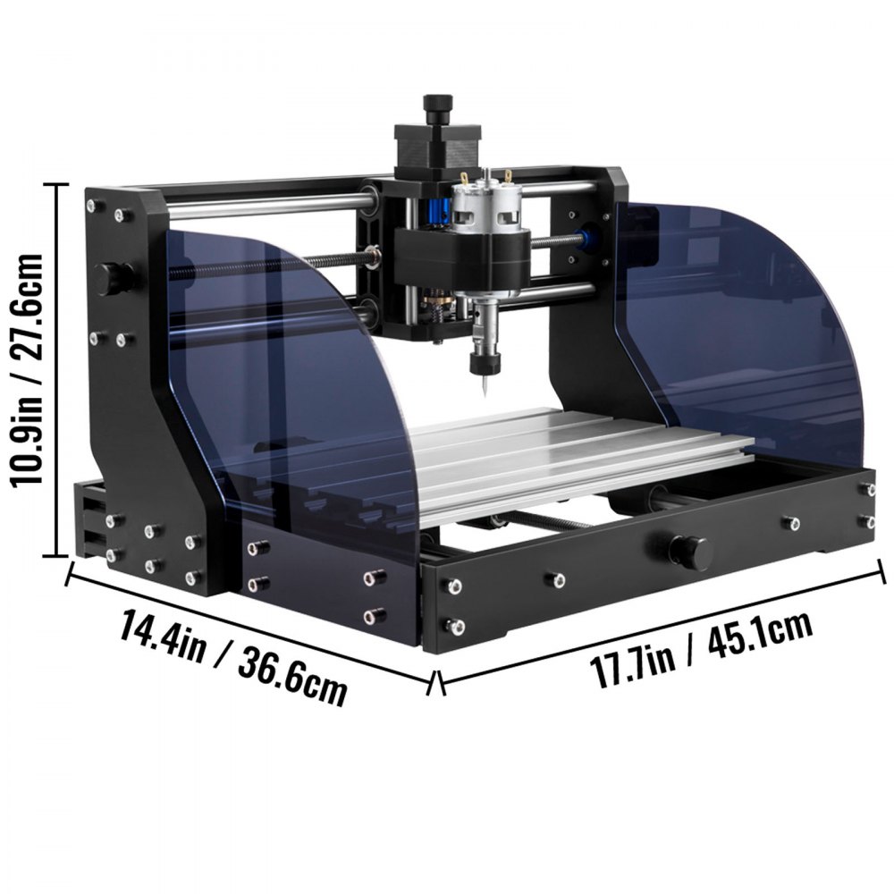 VEVOR Cnc 3018 Pro Cnc Router 2,5W Láser 3 Ejes Control Grbl Máquina de Grabado Láser 300 × 180 × 45mm Fresadoras para madera para tallado Fresado de