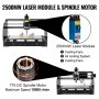 VEVOR Cnc 3018 Pro Cnc Router 2,5W Láser 3 Ejes Control Grbl Máquina de Grabado Láser 300 × 180 × 45mm Fresadoras para madera para tallado Fresado de