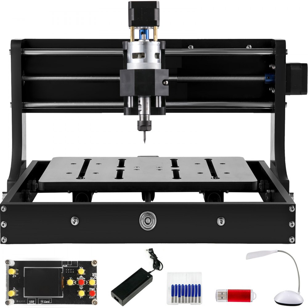 Vevor Máquina De Grabador Láser 3020 Cnc Madera, 3 Ejes Router Cnc 300x200x40 Mm