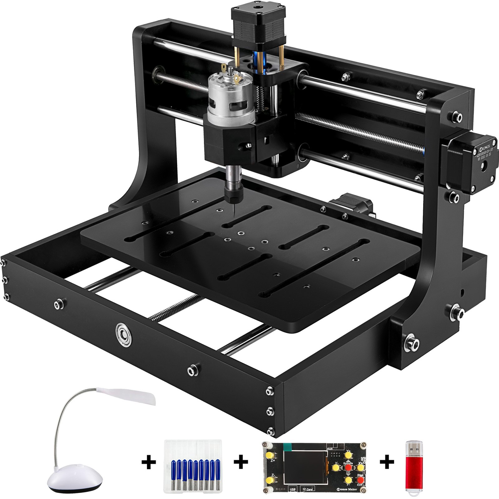 Vevor Máquina De Grabador Láser 3020 Cnc Madera, 3 Ejes Router Cnc 300x200x40 Mm