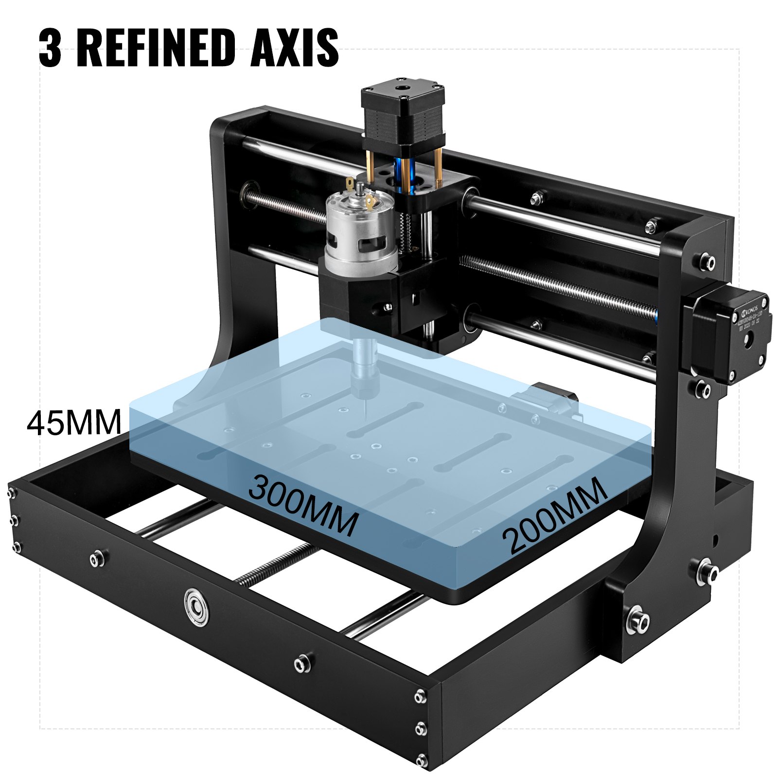 Vevor Máquina De Grabador Láser 3020 Cnc Madera, 3 Ejes Router Cnc 300x200x40 Mm