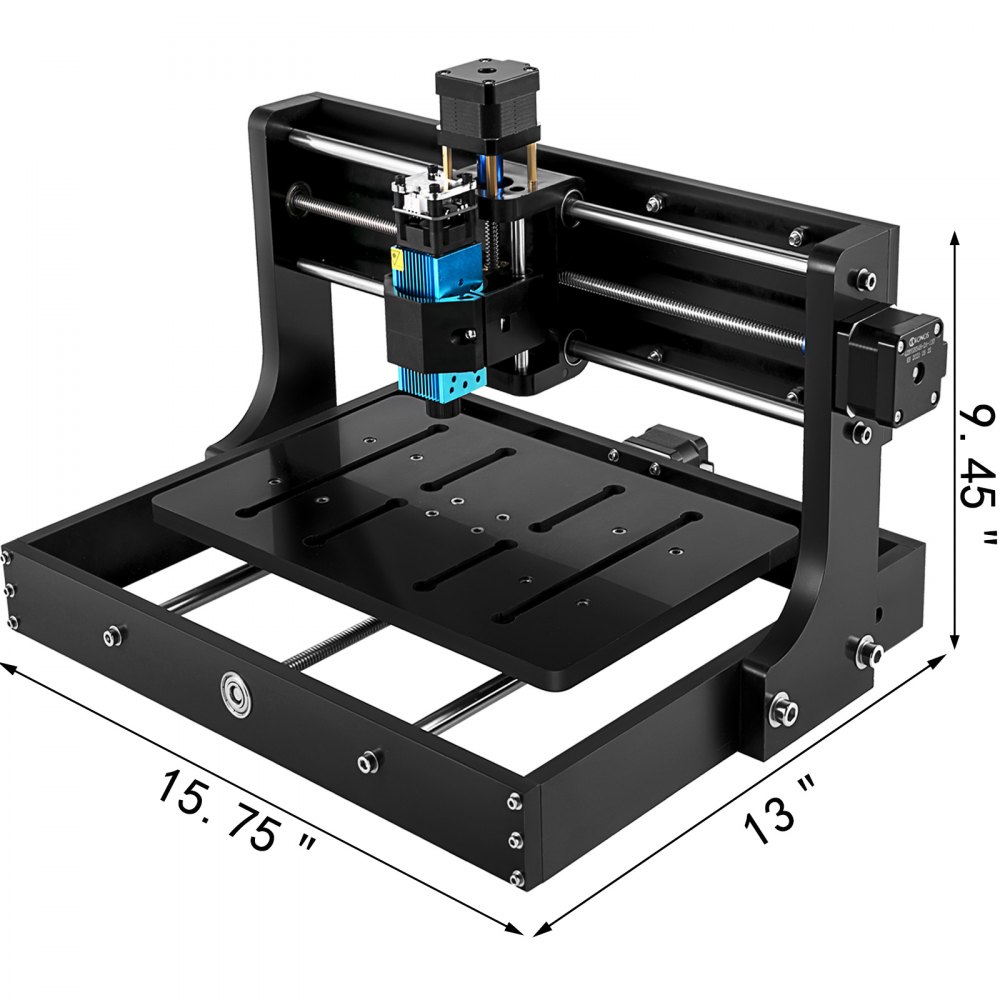 VEVOR Máquina de Grabado Láser CNC Madera 3020, Router Grabador de Láser 5,5W Máquina de Corte de Grabado Madera 3 Ejes Refinados Fresadoras Láser con Control GRBL Área de Grabado 300x200x40mm