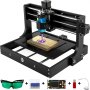 VEVOR Máquina de Grabado Láser CNC Madera 3020, Router Grabador de Láser 5,5W Máquina de Corte de Grabado Madera 3 Ejes Refinados Fresadoras Láser con Control GRBL Área de Grabado 300x200x40mm