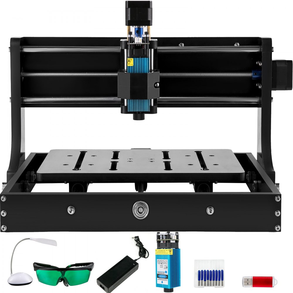 Vevor Máquina Grabadora Láser 3020 Cnc Madera 2,5 W, Grbl 3 Ejes, 300x200x40 Mm