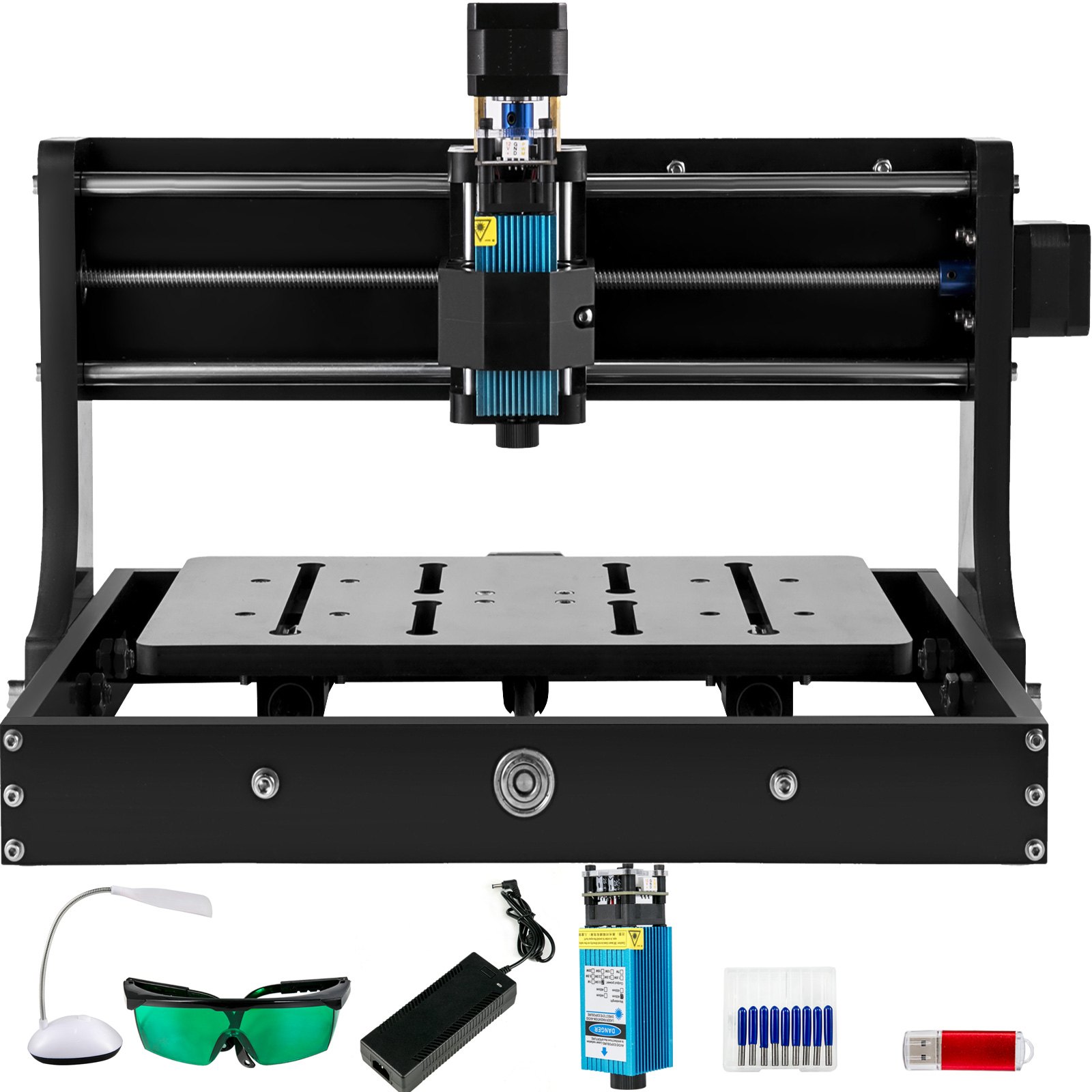 Vevor Máquina Grabadora Láser 3020 Cnc Madera 2,5 W, Grbl 3 Ejes, 300x200x40 Mm