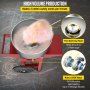 VEVOR Máquina de Algodón de Azúcar 220V Rojo Algodonera de Azúcar Cotton Candy Machine Máquina Profesional para Hacer Nubes de Azúcar con Carrito