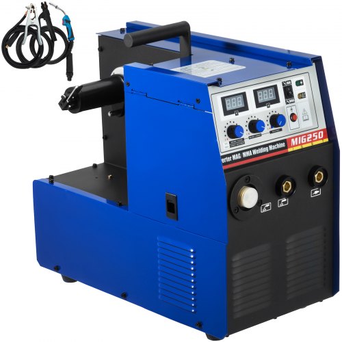 Soldadura Mig-250 Máquina De Soldador Inversor Con Electrodo 3en1 Gas Protector