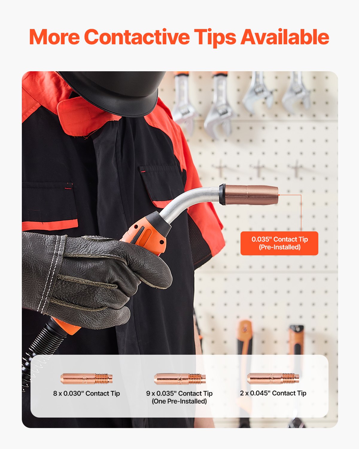 VEVOR Pistola de Soldadura MIG de 250 A con Cable, Compatible con Soldadores Millermatic 200, 210, 212, 250, 250X, 251, 252, Adecuada para Alambres de Soldadura, Alta Durabilidad, 430 x 160 x 45 mm