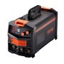 VEVOR Máquina de Soldadura MIG Sinérgica de 130 A, con Núcleo de Fundente sin Gas, Soldador MIG Portátil con Tecnología de Inversor IGBT y Pantalla de Visualización Digital, 330 x 160 x 230 mm