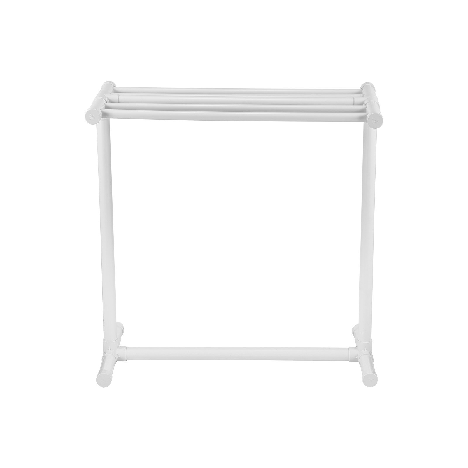 VEVOR Toallero para piscina 5 barras organizador de almacenamiento independiente en forma de T de PVC para exteriores incluye 8 clips para toallas, bolsa de malla, gancho para playa, piscina, hogar