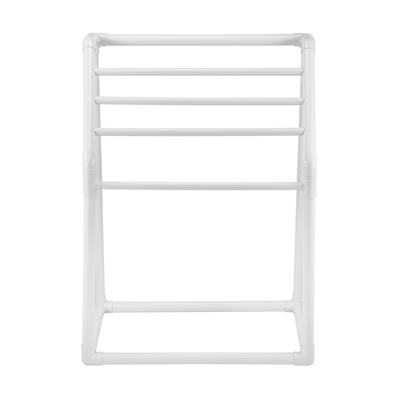 VEVOR Toallero Independiente de 5 Barras Toallero de Baño Blanco Toallero de PVC Carga de 25 kg Organizador de Servilletas Fácil de Montar Colgador de Toallas para Piscina Baño Spa Exterior Interior