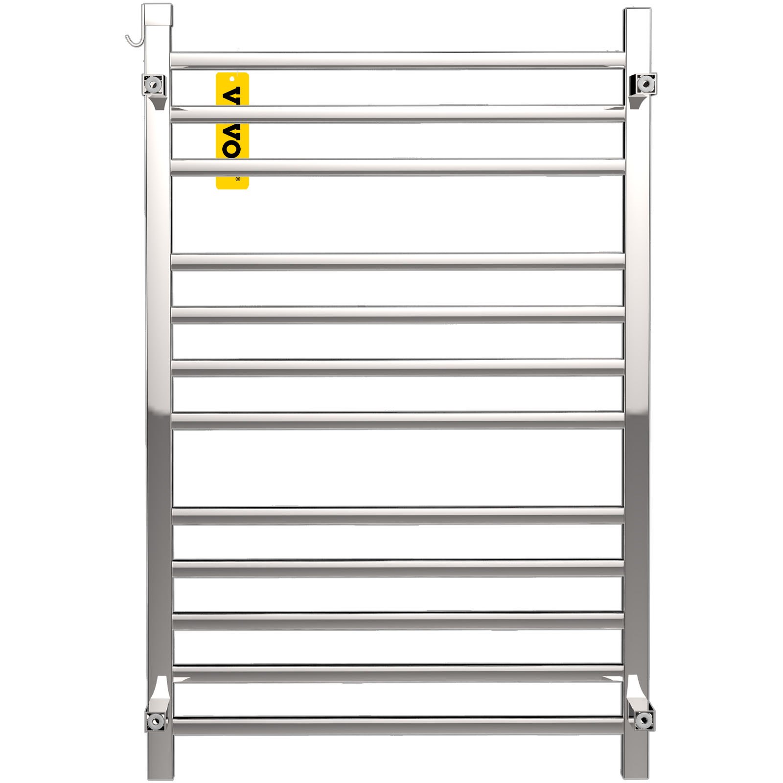 VEVOR Radiador Toallero Eléctrico 12 Barras Calentador de Toallas 220V 135W Toallero Calentado Acero Inoxidable Secatoallas de Baño IP55 2 Modos Seca y Calienta Toallas Capacidad de Carga de 11 libras