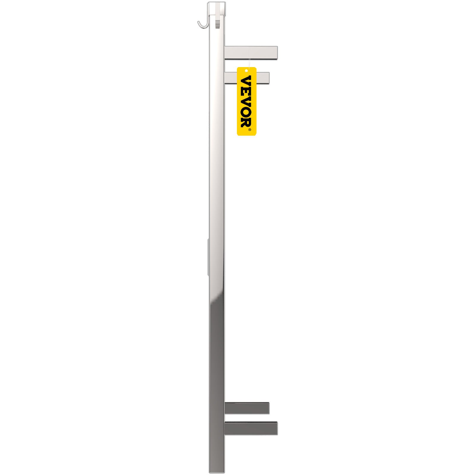 VEVOR Radiador Toallero Eléctrico 12 Barras Calentador de Toallas 220V 135W Toallero Calentado Acero Inoxidable Secatoallas de Baño IP55 2 Modos Seca y Calienta Toallas Capacidad de Carga de 11 libras