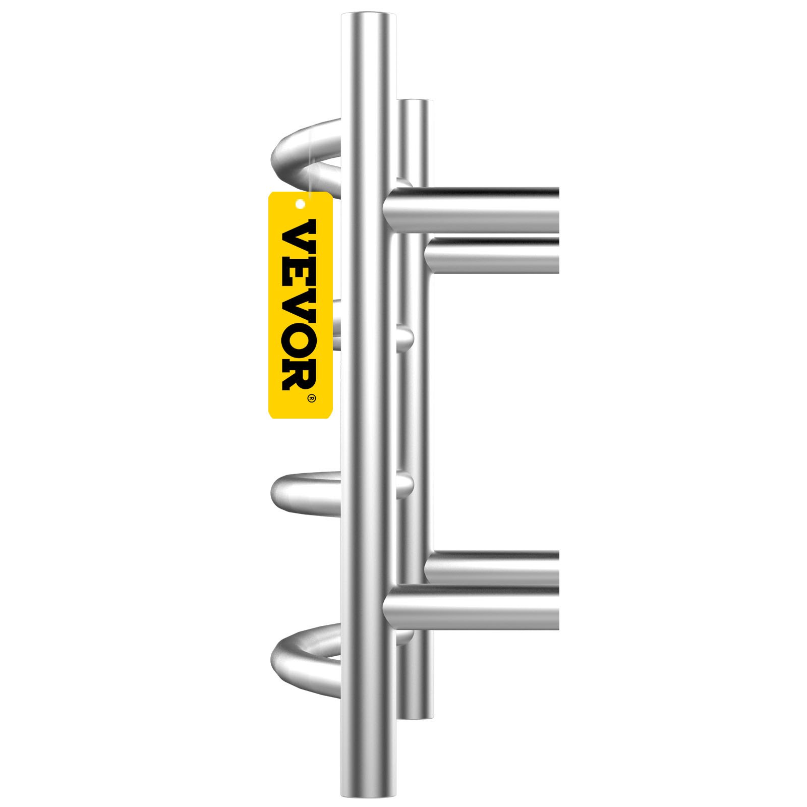VEVOR Radiador Toallero Eléctrico 4 Barras Calentador de Toallas 220V 55W Toallero Calentado Acero Inoxidable Secatoallas de Baño IP55 2 Modos Seca y Calienta Toallas Carga de 11 Libras Diseño Curvo