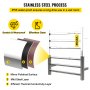 VEVOR Toallero con calefacción, diseño de 6 Barras, Calentador de Toallas eléctrico de Acero Inoxidable Pulido con Temporizador Integrado, Montaje en Pared para baño, Enchufe/cableado, Certificado UL