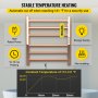 VEVOR Toallero con calefacción, diseño de 6 Barras, Calentador de Toallas eléctrico de Acero Inoxidable Pulido con Temporizador Integrado, Montaje en Pared para baño, Enchufe/cableado, Certificado UL
