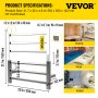 VEVOR Toallero con calefacción, diseño de 6 Barras, Calentador de Toallas eléctrico de Acero Inoxidable Pulido con Temporizador Integrado, Montaje en Pared para baño, Enchufe/cableado, Certificado UL