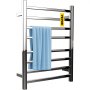 VEVOR Toallero calefactado, diseño de 8 Barras, Calentador de Toallas eléctrico de Acero Inoxidable Pulido con Temporizador Integrado, Montaje en Pared para baño, Enchufe/cableado, Certificado UL