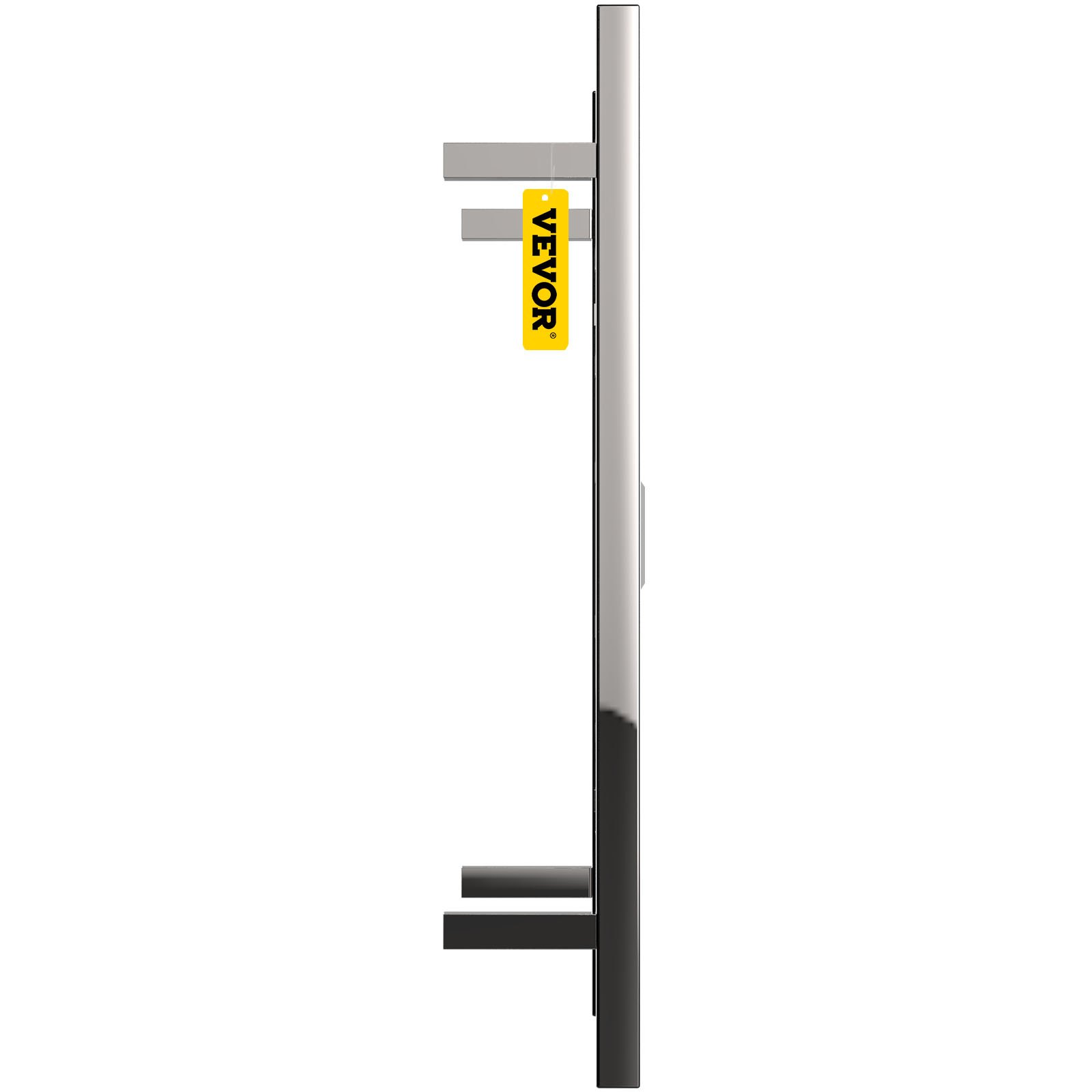 VEVOR Toallero calefactado, diseño de 8 Barras, Calentador de Toallas eléctrico de Acero Inoxidable Pulido con Temporizador Integrado, Montaje en Pared para baño, Enchufe/cableado, Certificado UL