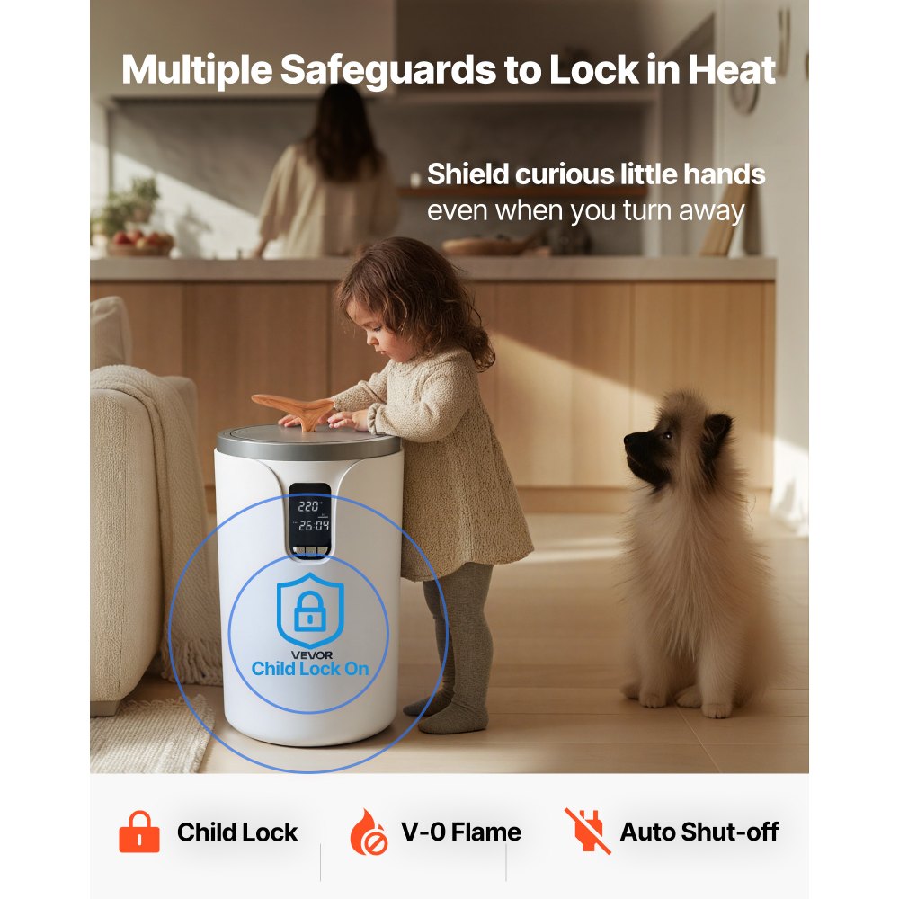 VEVOR Calentador de Toallas de 20 L con Pantalla LED Calentador de Mantas Apagado Automático Temporizador de 3 Niveles Bloqueo de Seguridad Secador de Toallas Portátil para Spa, Hogar, Baño, Blanco