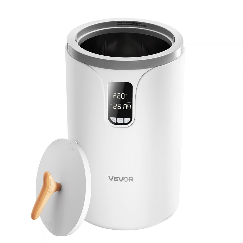 VEVOR Calentador de Toallas de 20 L con Pantalla LED Calentador de Mantas Apagado Automático Temporizador de 3 Niveles Bloqueo de Seguridad Secador de Toallas Portátil para Spa, Hogar, Baño, Blanco