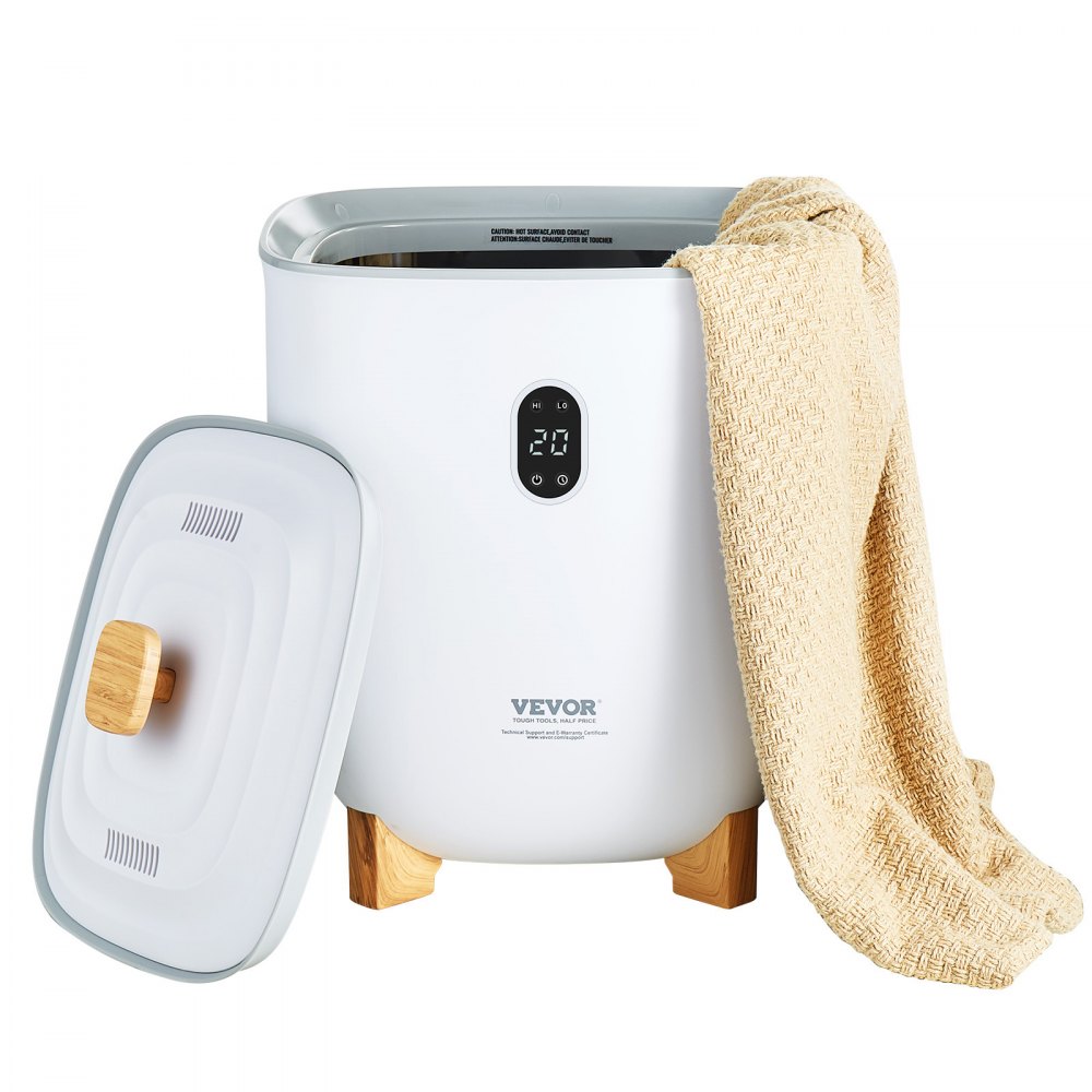 VEVOR Calentador de Toallas 25 L con Pantalla LED y Columnas Calefactoras en Parte Inferior Calentador de Toallas Inteligente con Temporizador Ajustable para Baño, Manta y Pijama, Apagado Automático