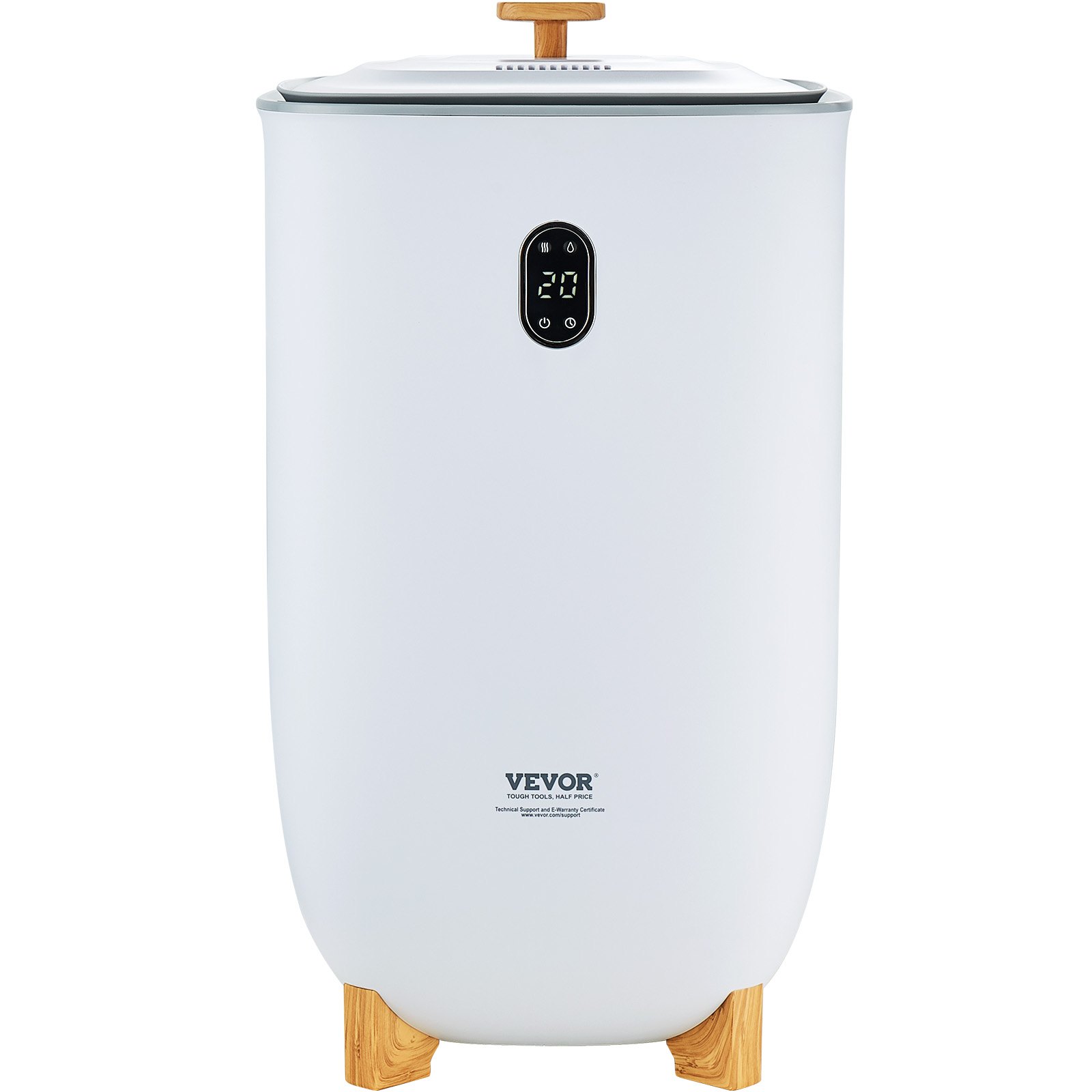 VEVOR Calentador de Toallas 35 L con Pantalla LED y Función Secado Calentador de Toallas Inteligente con Temporizador Ajustable para Baño, Albornoz, Manta, Pijama, Apagado Automático, Blanco