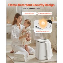 VEVOR Calentador de Toallas 20 L con Pantalla LED Calentador de Mantas Temporizador Ajuste de Temperatura Apagado Automático Cierre de Seguridad Secador de Toallas para Spa, Hogar, Baño, Blanco