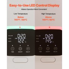 VEVOR Calentador de Toallas 20 L con Pantalla LED Calentador de Mantas Temporizador Ajuste de Temperatura Apagado Automático Cierre de Seguridad Secador de Toallas para Spa, Hogar, Baño, Blanco