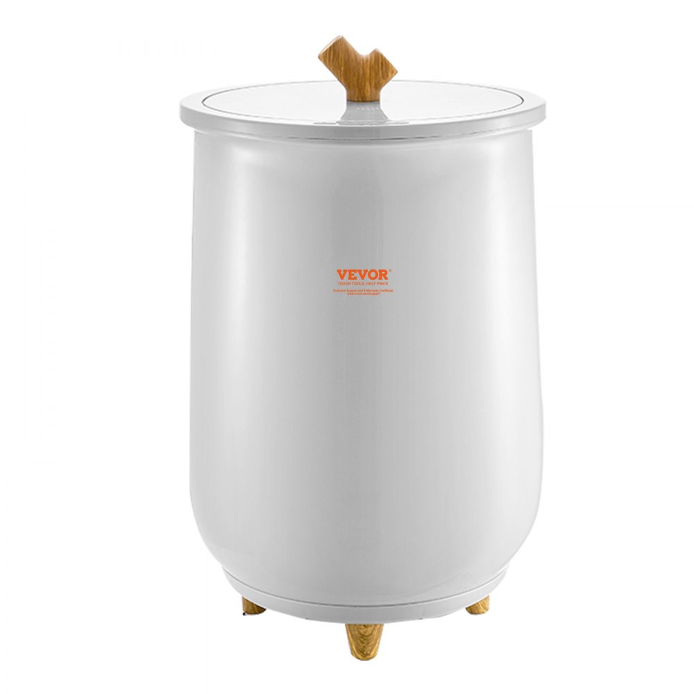 VEVOR Calentador de Toallas Cubo de 20 L con Luz Indicadora LED Calentador de Mantas Apagado Automático Secador de Toallas Portátil Temperatura Ajustable para Spa, Hogar, Baño, Manta, Pijama, Gris