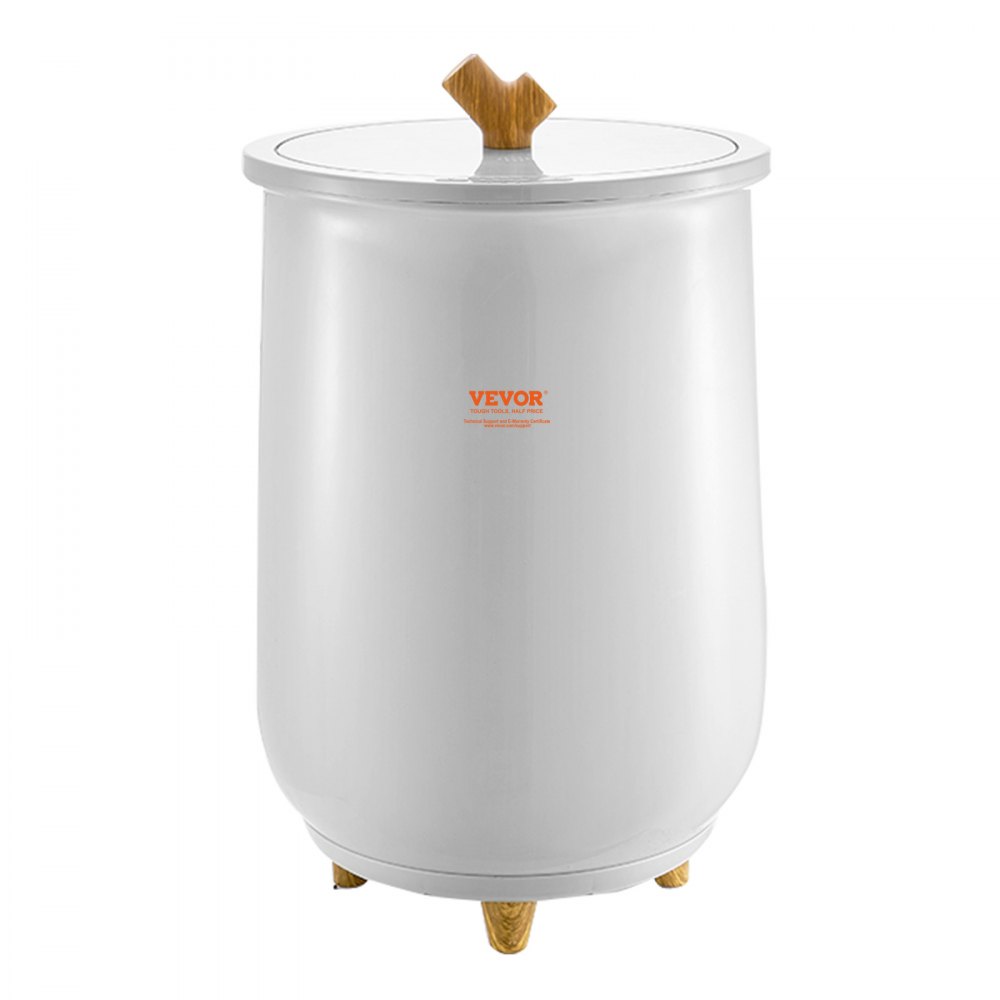 VEVOR Calentador de Toallas Cubo de 20 L con Luz Indicadora LED Calentador de Mantas Apagado Automático Secador de Toallas Portátil Temperatura Ajustable para Spa, Hogar, Baño, Manta, Pijama, Gris