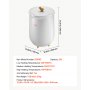 VEVOR Calentador de Toallas Cubo de 20 L con Luz Indicadora LED Calentador de Mantas Apagado Automático Secador de Toallas Portátil Temperatura Ajustable para Spa, Hogar, Baño, Manta, Pijama, Gris