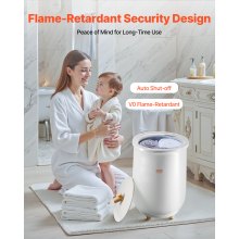 VEVOR Calentador de Toalla 20 L con Luz LED Temperatura Ajustable para Spa, Gris