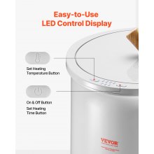 VEVOR Calentador de Toalla 20 L con Luz LED Temperatura Ajustable para Spa, Gris