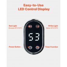 VEVOR Calentador de Toalla de 25 L con Pantalla LED Temperatura Ajustable, Gris