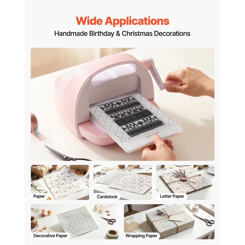 VEVOR Plantillas de Estampado para Manualidades, Juego de 15 Piezas de Carpetas de Estampación, Patrones Navideños y Festivos, Carpeta en Relieve de Plástico, para Scrapbooking Creación de Tarjetas