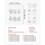 VEVOR Plantillas de Troquelado para Manualidades, Juego de 10 Piezas de Troqueles Metálicos, Patrones de Letras Números Árbol, Compatible con Máquina Troqueladora de VEVOR para Scrapbooking Decoración
