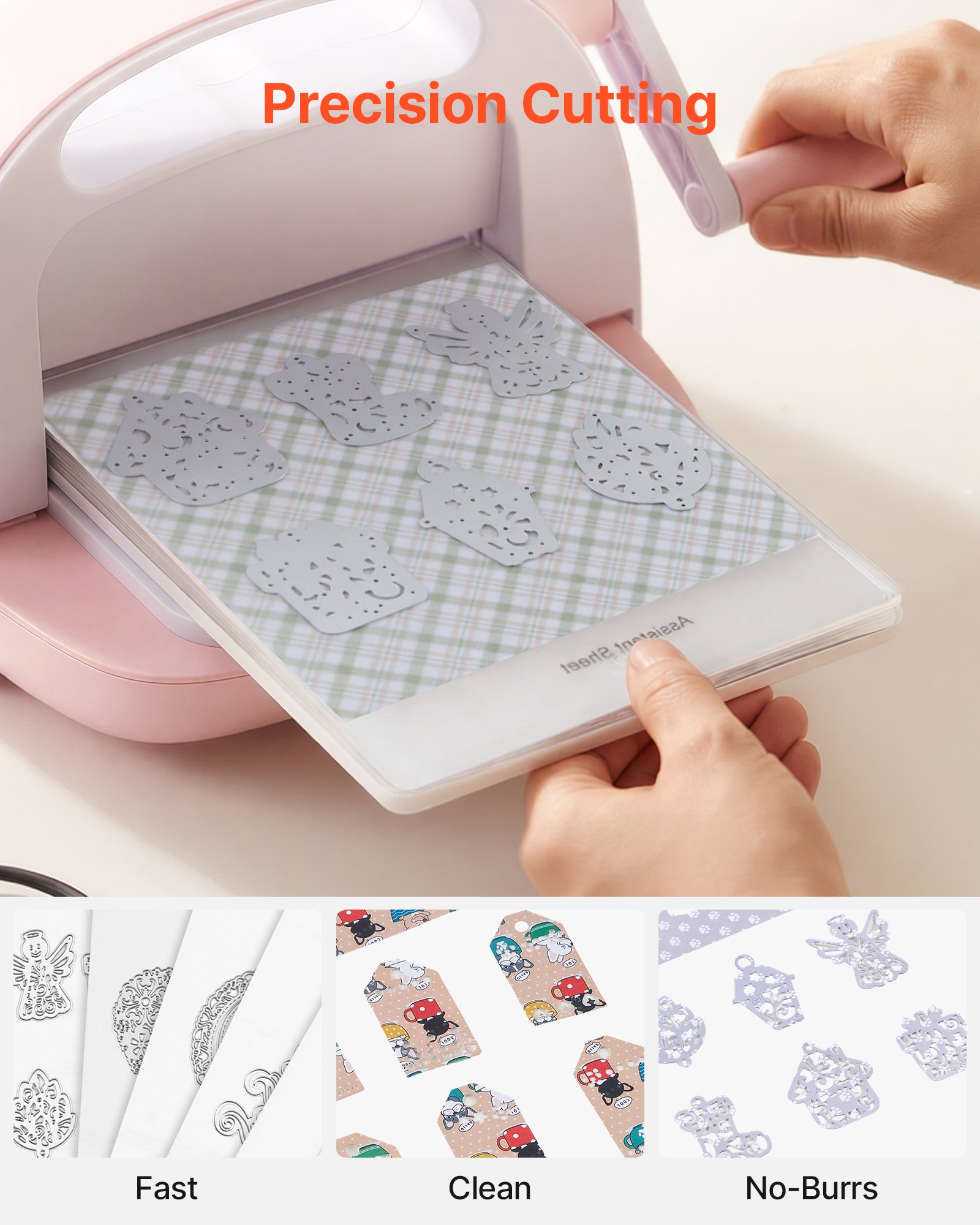 VEVOR Plantillas de Troquelado para Manualidades, Juego de 10 Piezas de Troqueles Metálicos, Patrones de Letras Números Árbol, Compatible con Máquina Troqueladora de VEVOR para Scrapbooking Decoración
