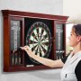 VEVOR Dartboard Ready to Play Package, Official Size Dartboard Cabinet Set, 45 x 3.8 cm Dartboard, Steel Tip Dart Cabinet, Complete with All Accessories, for Cricket Games