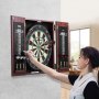 VEVOR Dartboard and Cabinet Set: Official size dartboard cabinet, 45 x 3.8 cm dartboard, concealable dart cabinet with steel tips, complete with all accessories, for cricket games