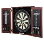 VEVOR Juego de Tablero de Dardos y Gabinete de Tamaño Oficial, Paquete Listo para Jugar, con Punta de Acero, Cuenta con Luz LED, Fácil Montaje, Todos los Accesorios, para Juego de Cricket, 45 x 3,8 cm