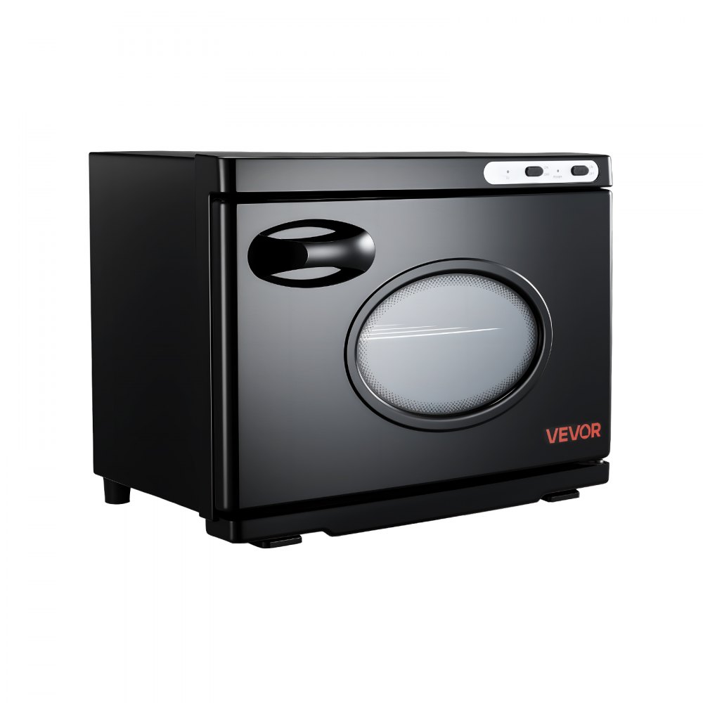 VEVOR Calentador de Toallas de 23 L, Esterilizador Secador para 36 Toallas, con Ventana Transparente, Clip y Rejillas, Versátil para Spa, Barbería, Manicura, Masajes, Salón de Belleza, Negro