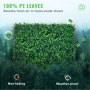 VEVOR Hierba Artificial Verde de 12 Piezas 50,8 x 50,8 cm, Panel de Boj de Hiedra Artificial de Alta Densidad contra UV y 100% PE, Plantas Artificiales Decorativas para Pared, Jardines, Patio Trasero